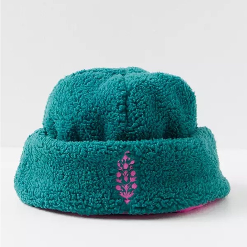 FP Movement by Free People Teal and Pink Fleece Hat